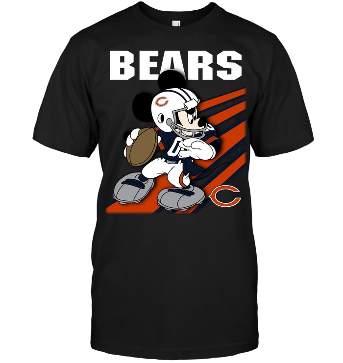 Chicago Bears "mickey Mouse" Disney Football T-Shirt
